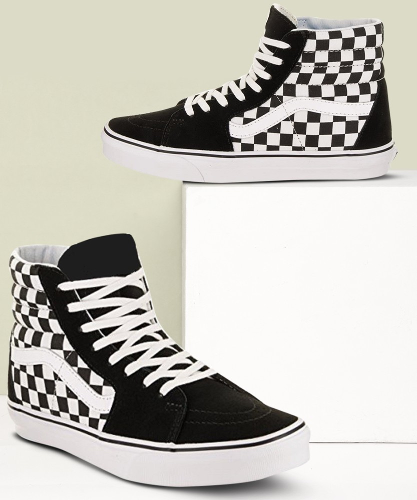 Checkered high cheap top vans