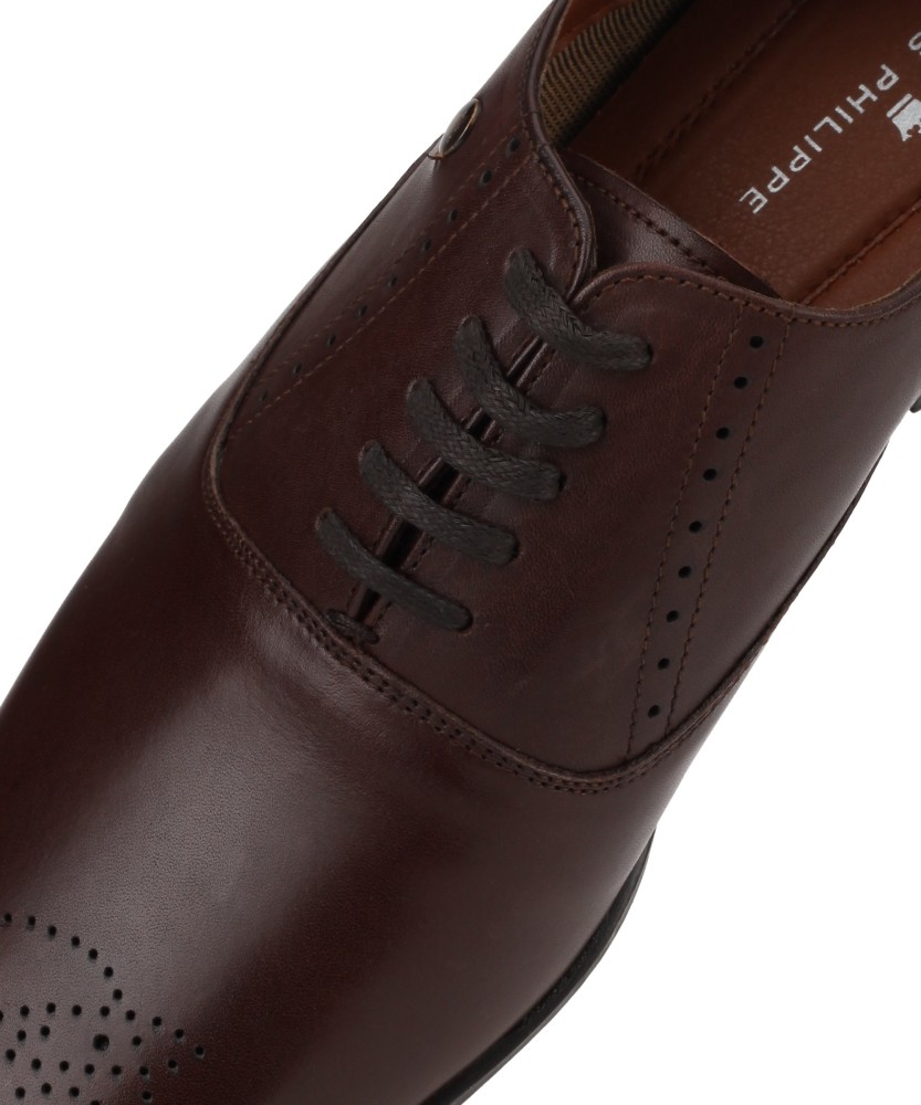 Buy LOUIS PHILIPPE Tan Mens Leather Lace Up Formal Shoes