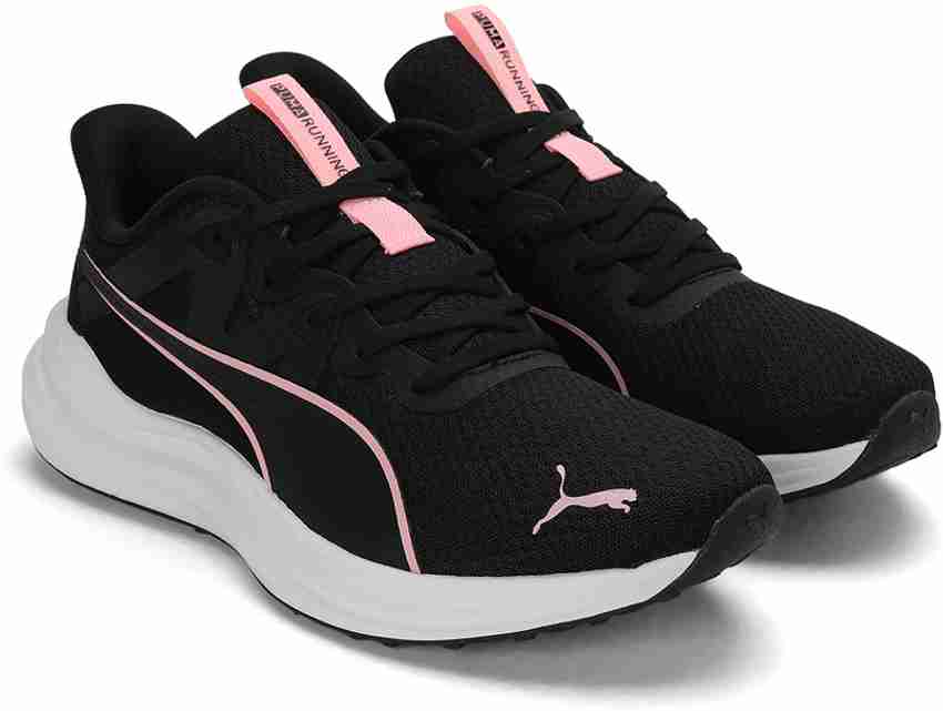 Womens black and sale pink puma shoes