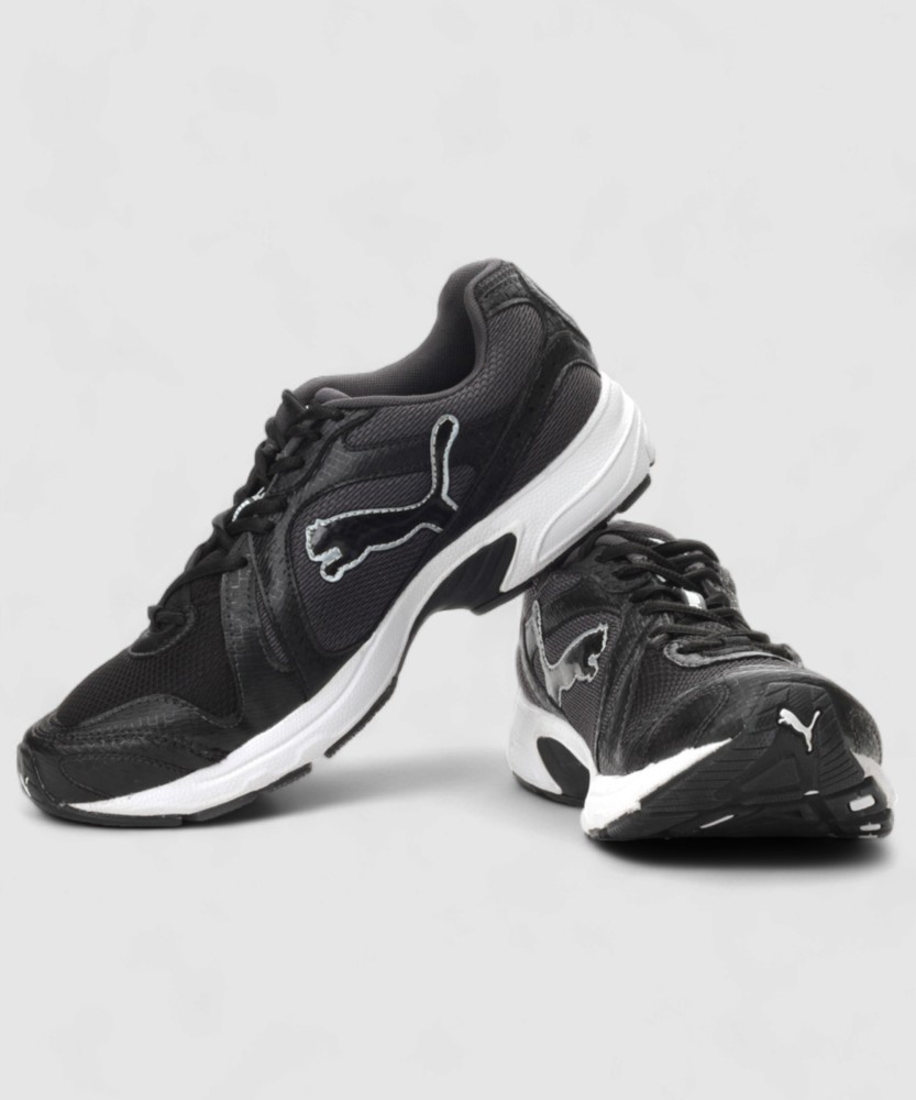 PUMA Kuris II Ind Running Shoes For Men Buy Black White Silver Metallic Color PUMA Kuris II Ind Running Shoes For Men Online at Best Price Shop Online for Footwears