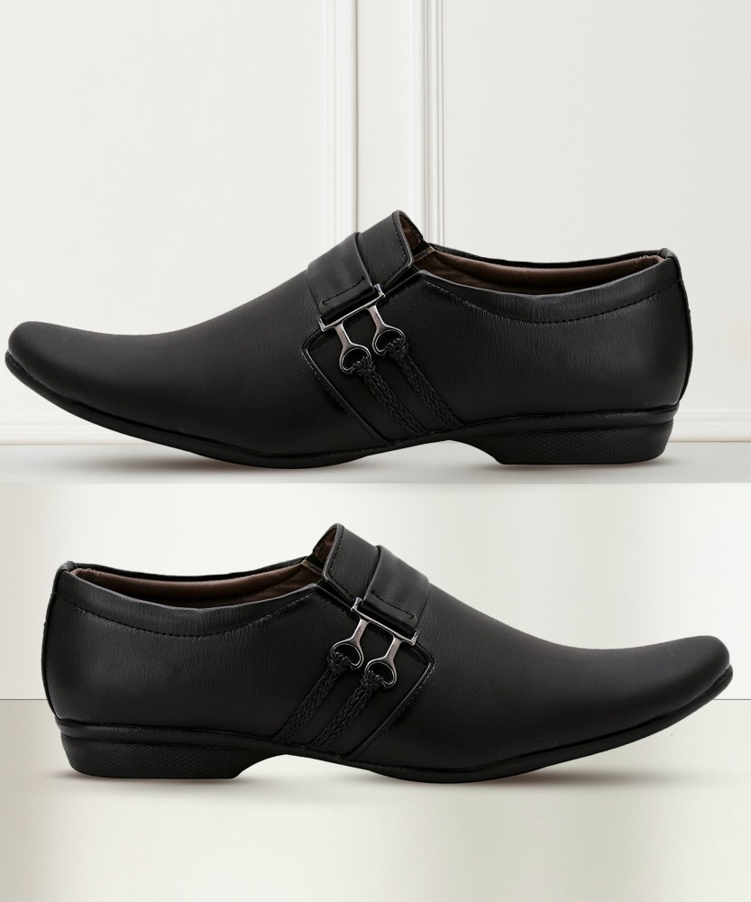 Flipkart men's black hot sale formal shoes