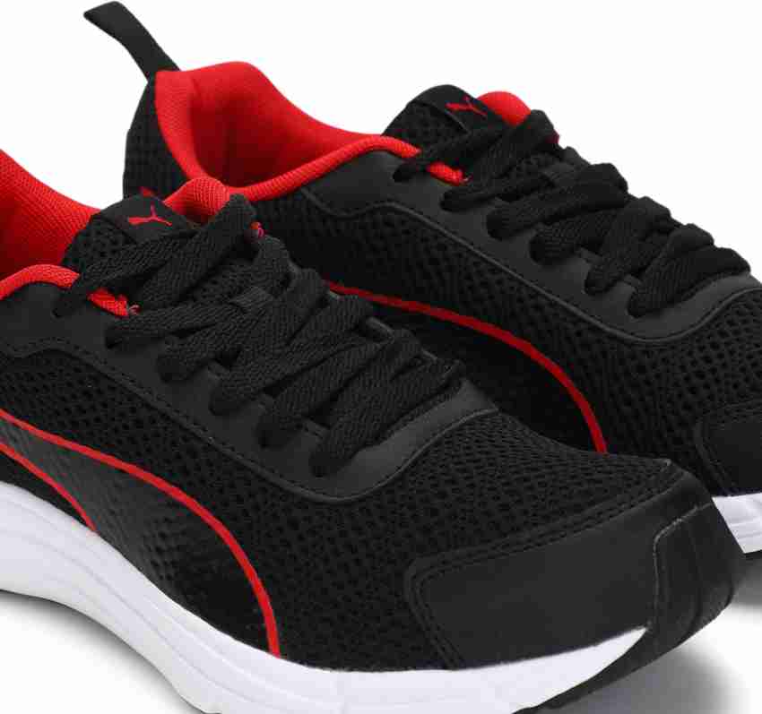 Puma red hotsell black shoes