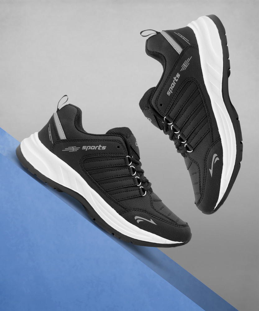 Caliber Shoes Black Sport Shoes For Men ( SNUG 805-F ) – Caliber Shoes