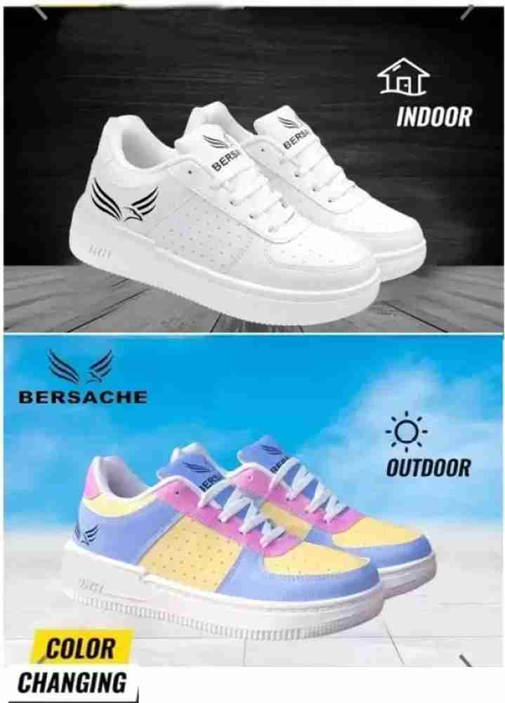 BERSACHE Trendy Color Changing Sports Walking Shoes with High