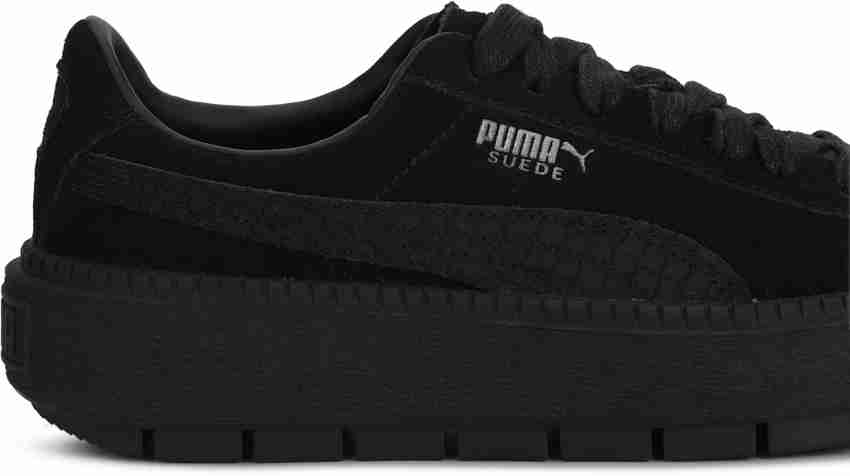 Puma black suede platform sneakers online