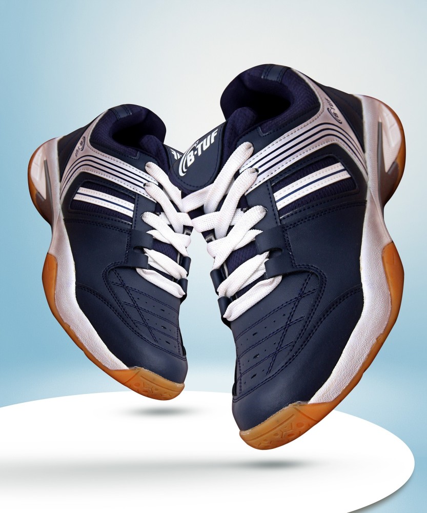 B Tuf Non Marking Sports Shoes for Boys Girls Kids NAVY Badminton Shoes For Men