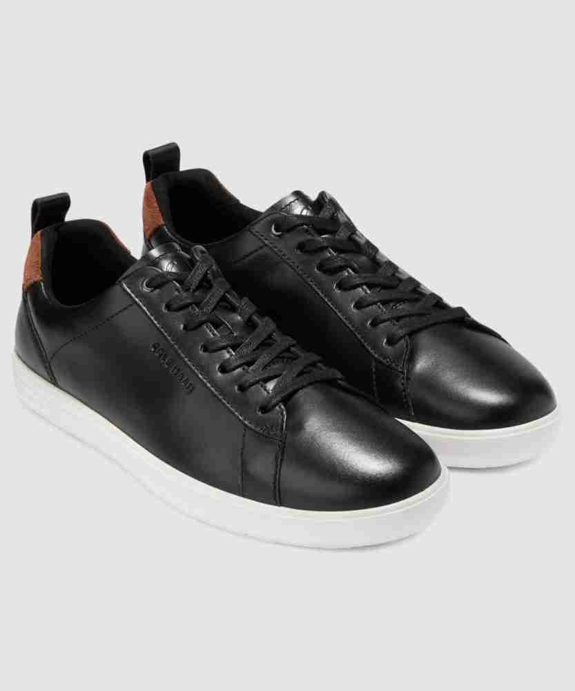 Cole haan black leather sneakers on sale