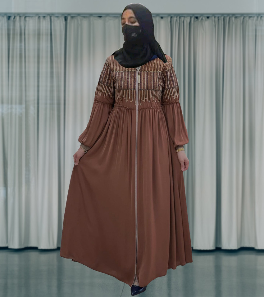 Buraque Designer Polyester Solid Abaya With Hijab Price in India Buy Buraque Designer Polyester Solid Abaya With Hijab online at Flipkart