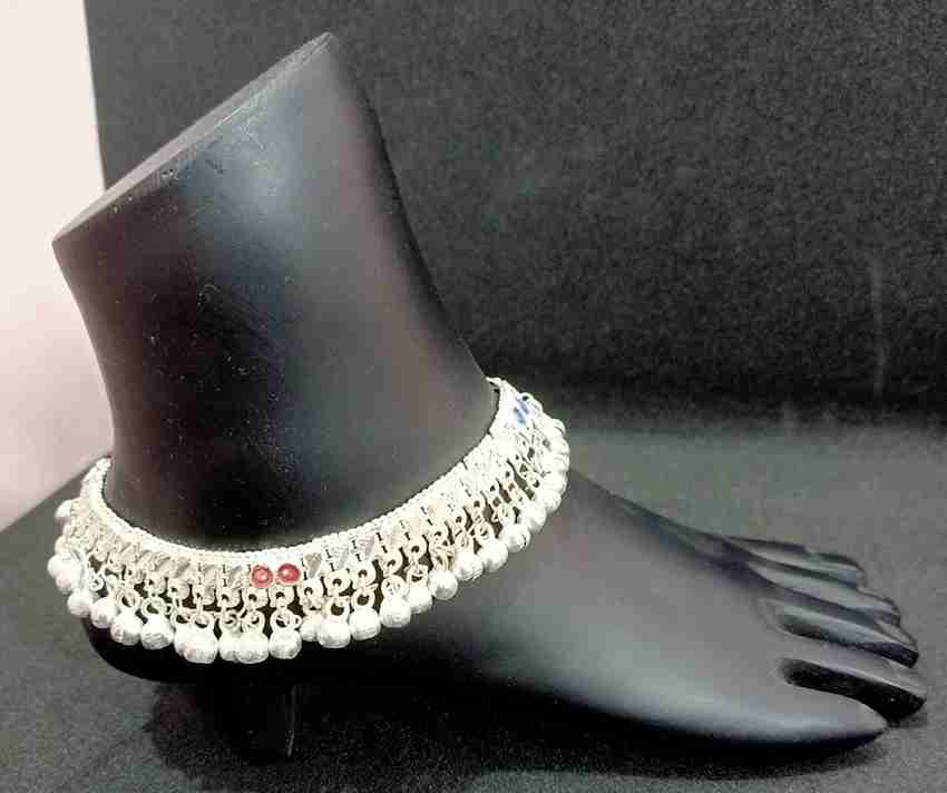 SONU SELECT Heavy bridal trendy design silver plated screw Payal pajeb Alloy Anklet Price in India Buy SONU SELECT Heavy bridal trendy design silver plated screw Payal pajeb Alloy Anklet Online