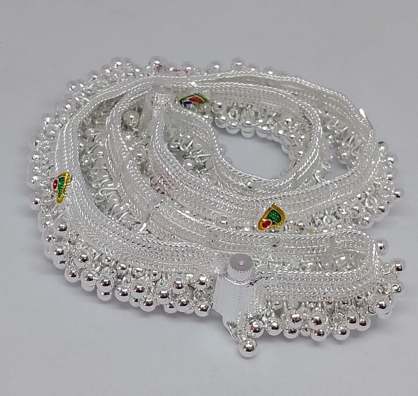 AamNa Enterprises Beautiful Silver Plated Bridal Payal For Women One Pair Alloy Anklet Price in India Buy AamNa Enterprises Beautiful Silver Plated Bridal Payal For Women One Pair Alloy Anklet Online