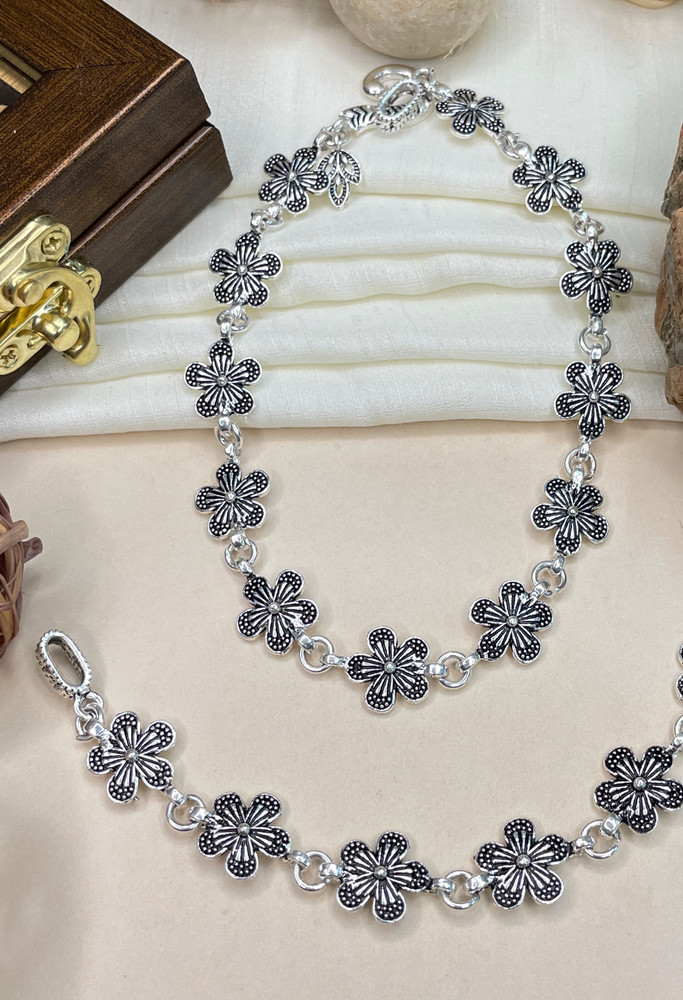 NIFTER Silver Plated Payal Anklets Indian Traditional Foot