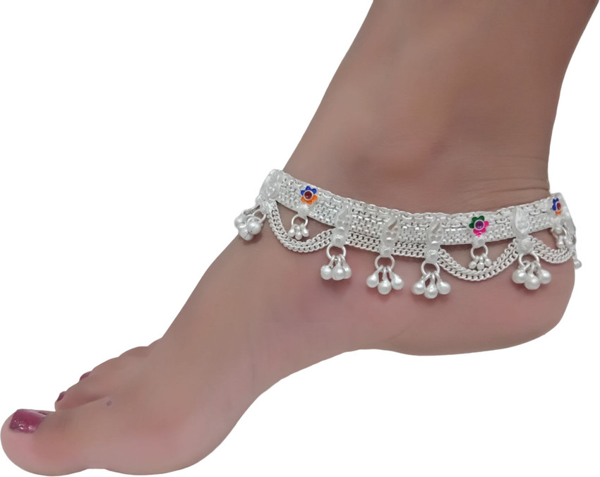 Silver chain payal sale