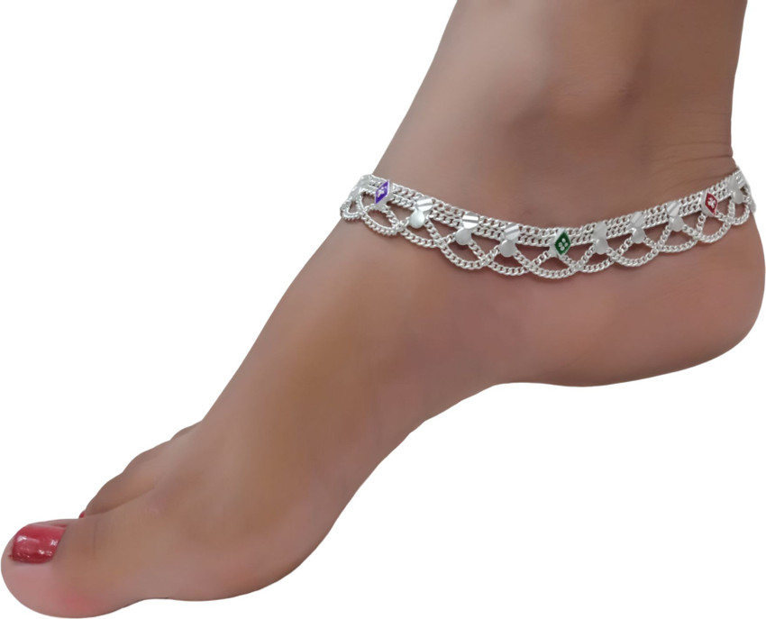 Sanwariya Metal Payal Anklets Indian Ethnic Fashion Foot Jewellery