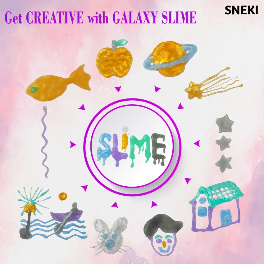 SNEKI (200 ml) Slime Activator DIY Magic Toy Jelly Putty Making kit Set  Borax Slime Activator
