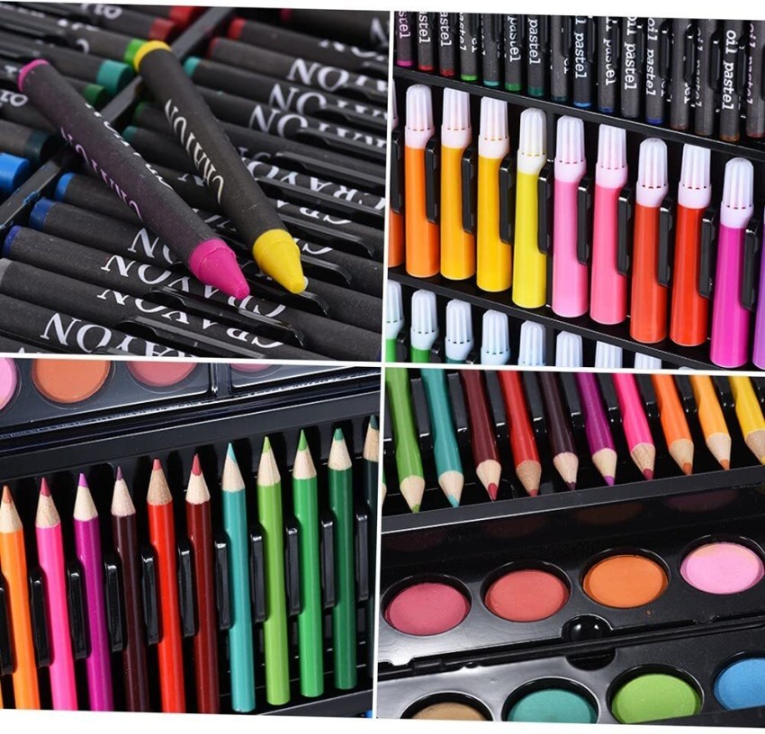 168 Pcs Professional Art set,Drawing kit,Colored Pencils and Oil Pastels  Crayons