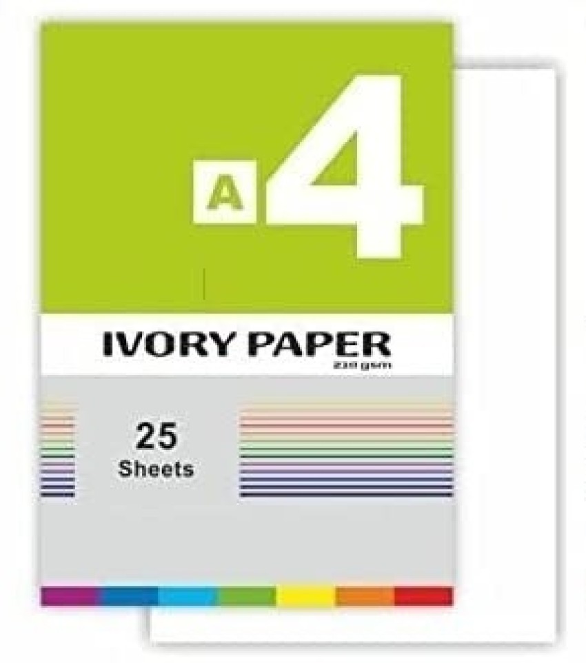 KRASHTIC Ivory Sheets, A3 Size, Pack Of 20, Drawing Paper  For Making Chart and Drawing Plain A3 300 gsm Drawing Paper - Drawing Paper