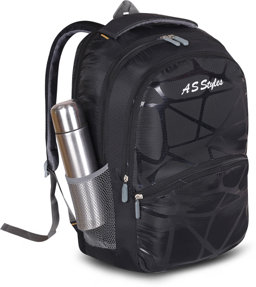 A S STYLE Highly Spacious Waterproof School Bag 4th to 12th standard Daily Use Backpack 30 L Laptop Backpack Black Price in India Flipkart