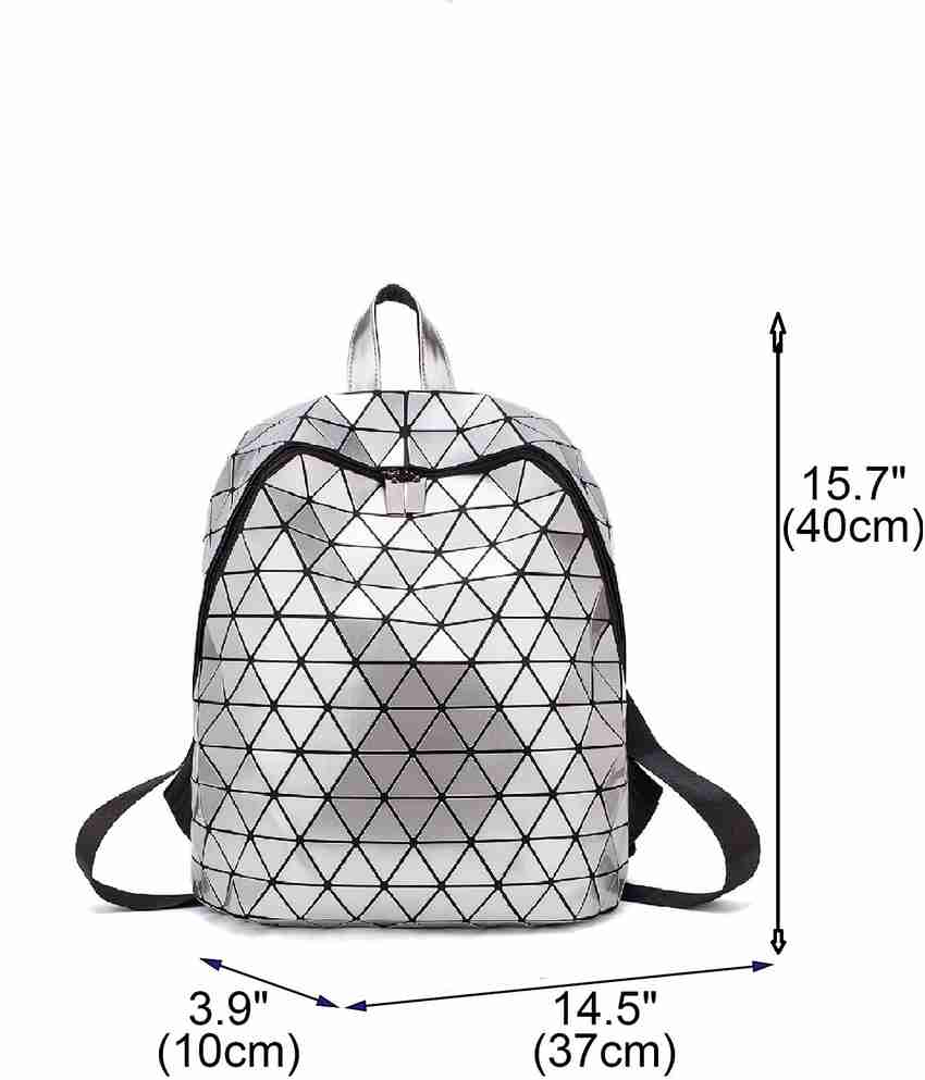 Silver geometric backpack hotsell