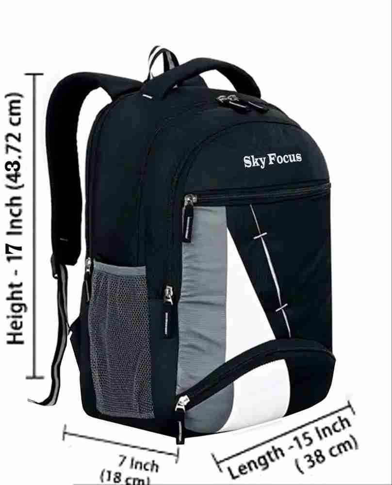 Sky Focus Premium Waterproof School Bag College Bag Travel Bag 30 L Laptop Backpack Black Price in India Flipkart