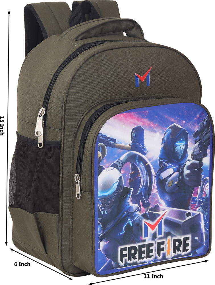 Flipkart M Free fire Bag For Nursery LKG UKG 1st std 2nd std Waterproof School Bag School Bag