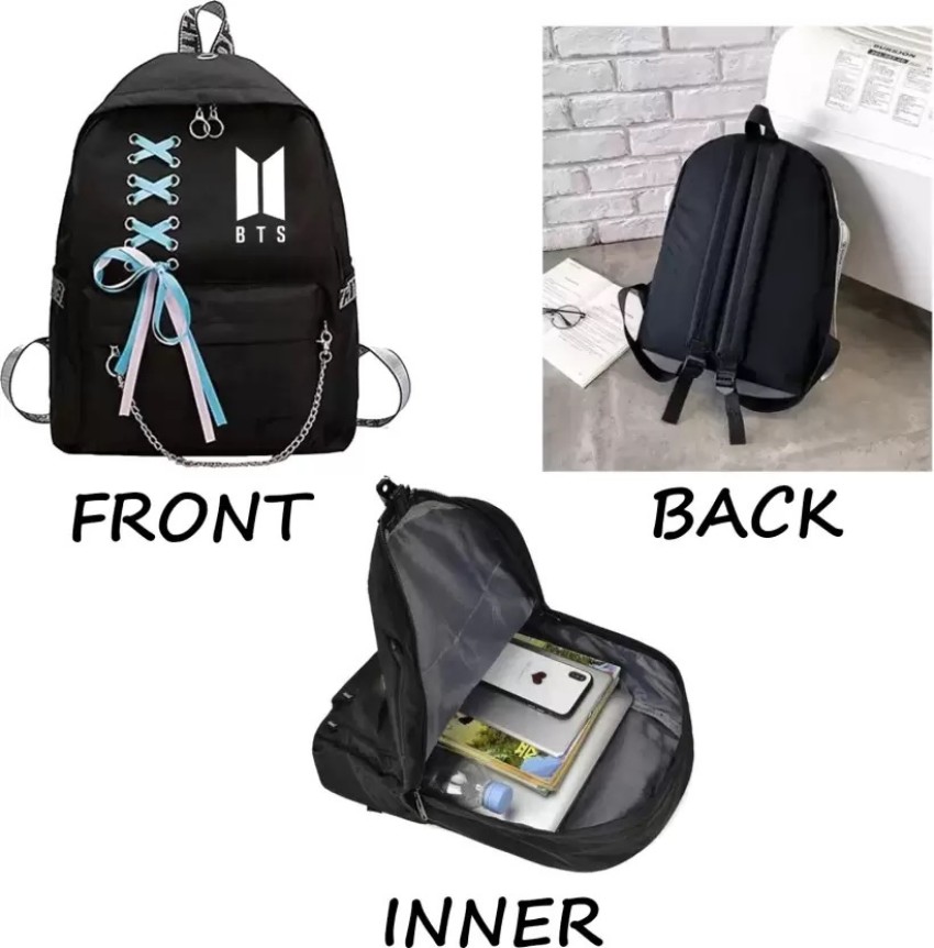 BTS Black Backpacks for Women