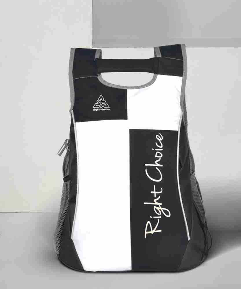 RIGHT CHOICE 2200 stylish tuff quality college school casual bag boy girl 21 L Laptop Backpack Black White Price in India Flipkart