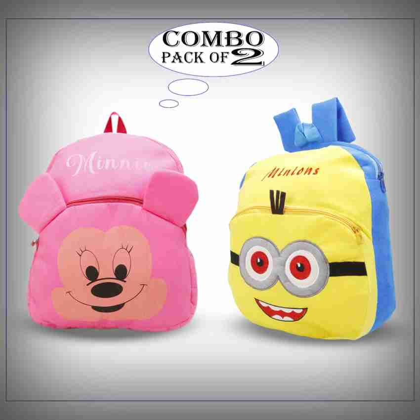 Happy Cartoon Three Minions Backpack, Fashion Backpacks