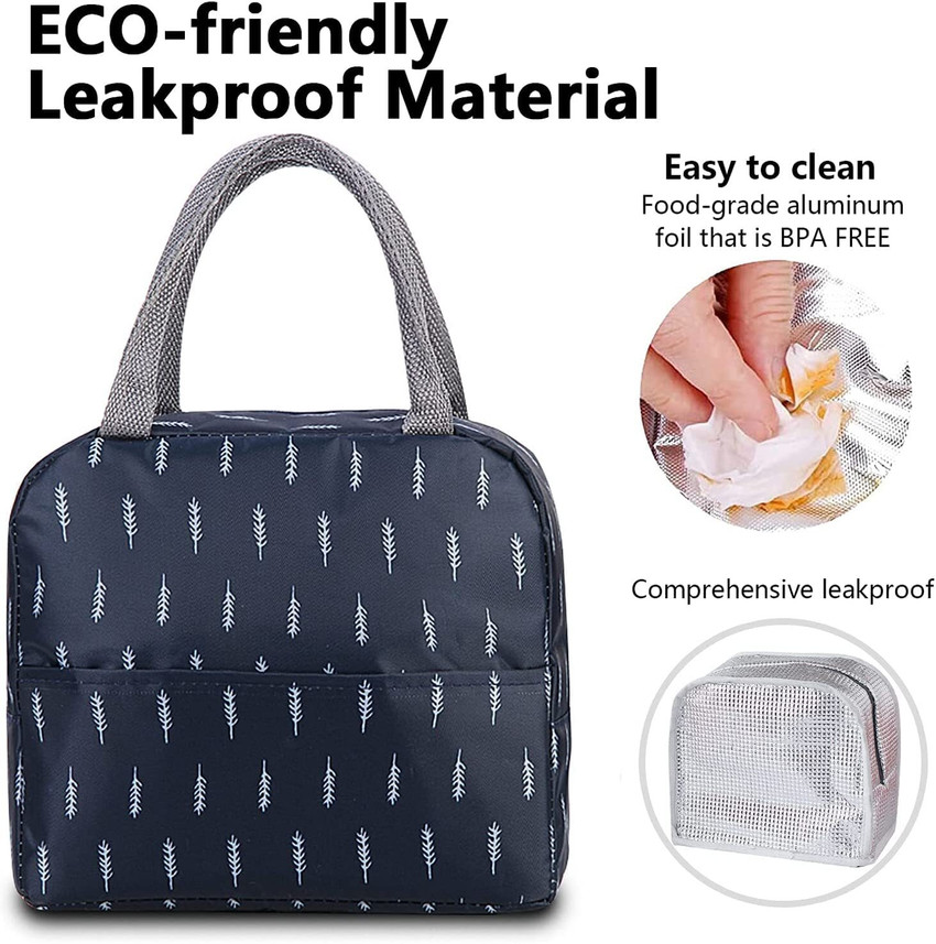 Flipkart MS Unique Bags MIOS INSULATED LUNCH BAG COMBO AVOCADO AND BLUE FEATHER Waterproof Lunch Bag Lunch Bag