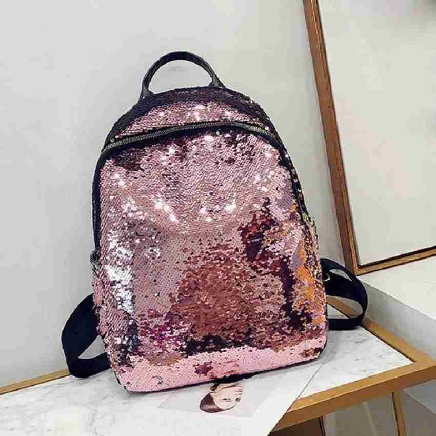 Rose gold online glitter backpack