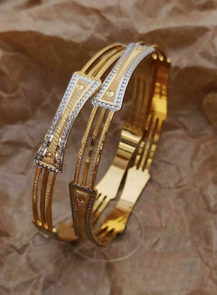 Rupali Fashion Brass Rhodium Bangle Set Price in India Buy