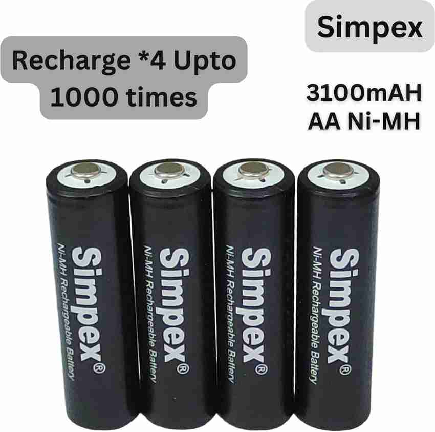 Simpex 3100mAh High Power Ni-MH AA Ready to Use Rechargeable Battery description image