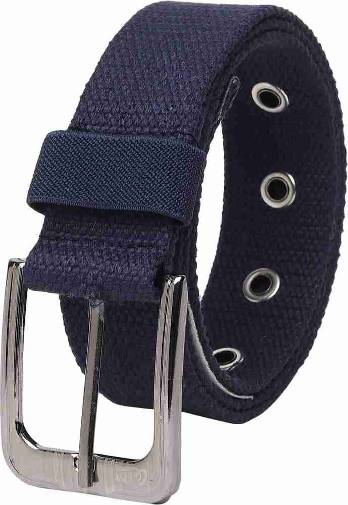 SunShopping Men Casual Blue Canvas Belt Navy Blue Price in