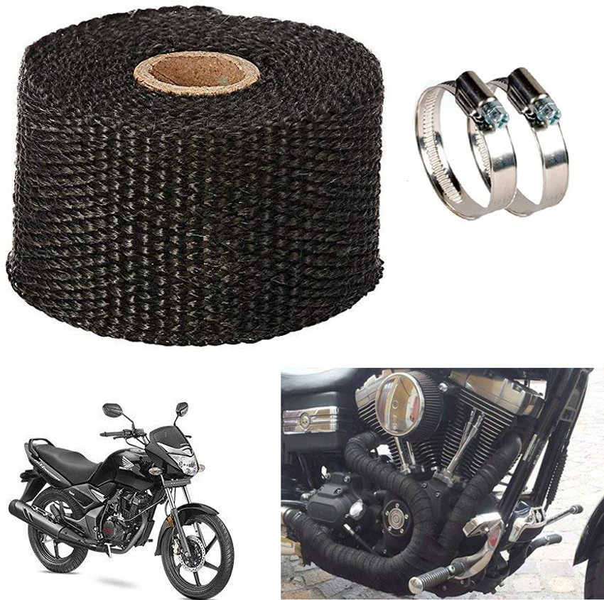 AMIRIDE BLACK SILENCER WRAP FOR TVS Apache RTR 160 4V Bike Exhaust