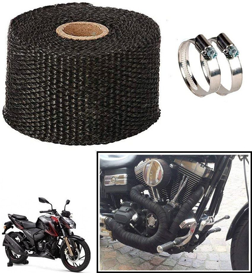 AMIRIDE BLACK SILENCER WRAP FOR TVS Apache RTR 200 4V Bike Exhaust Heat Shield Price in India Buy AMIRIDE BLACK SILENCER WRAP FOR TVS Apache RTR 200 4V Bike Exhaust Heat
