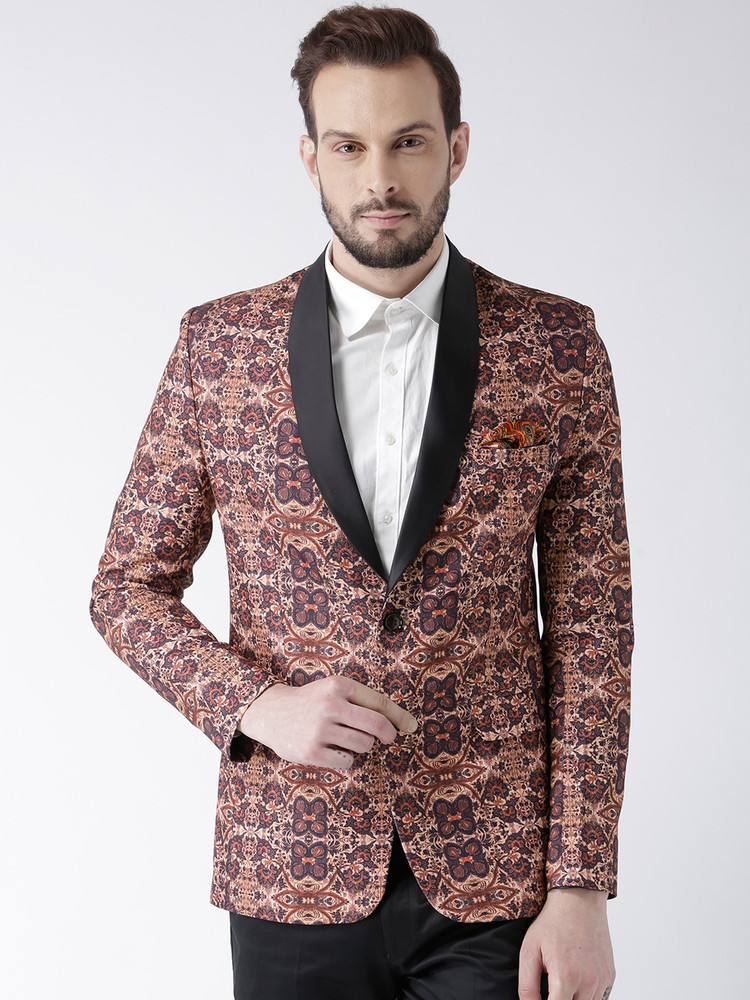 Hangup Printed Tuxedo Style Casual Men Blazer Buy Hangup Printed