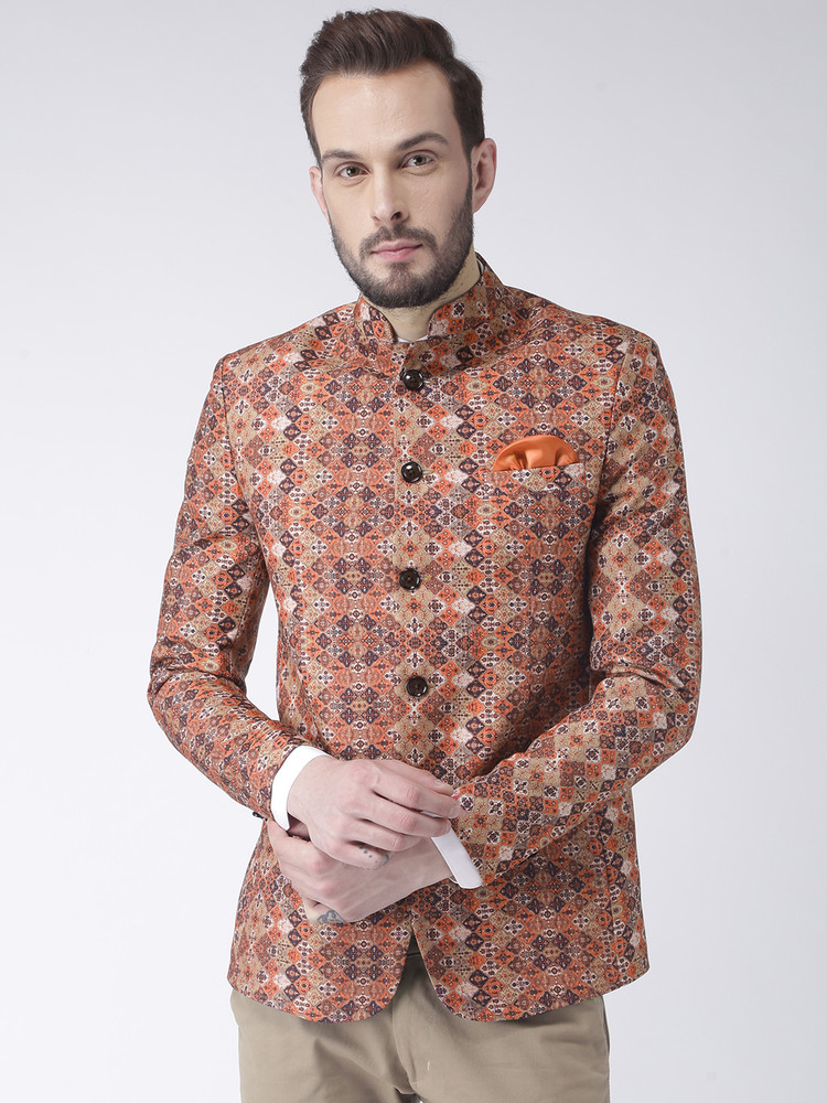 Printed clearance bandhgala blazer