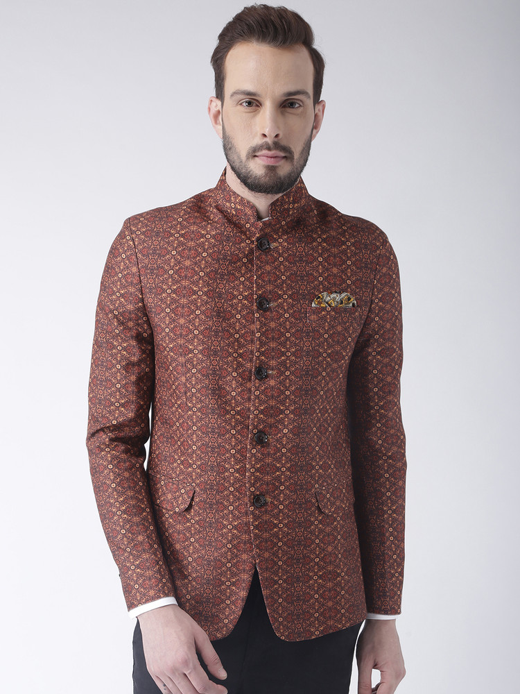 Mens bandhgala blazer best sale