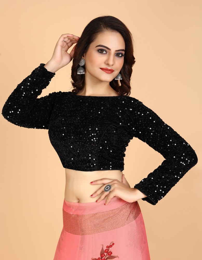 SCUBE DESIGNS Cotton Silk All Over embrodered Sweetheart Neck Half Sleeves Saree  Blouse Readymade Crop Top Choli for Girls & Womens Free Size : :  Fashion