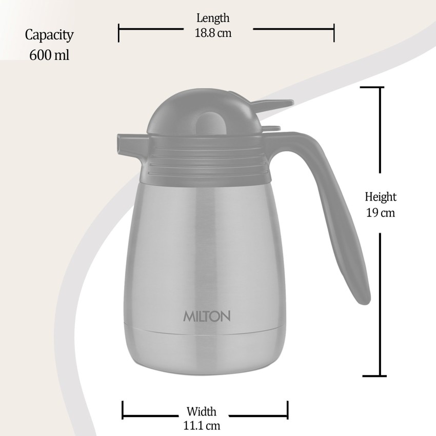 MILTON Thermosteel Carafe 600 ml Flask - Buy MILTON Thermosteel Carafe 600  ml Flask Online at Best Prices in India - Sports & Fitness