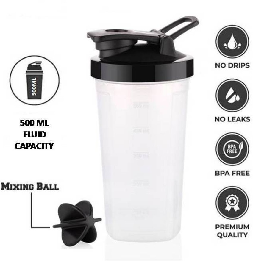 SLOVIC Shakers for Protein Shake, Plastic Free Gym Bottles for Men