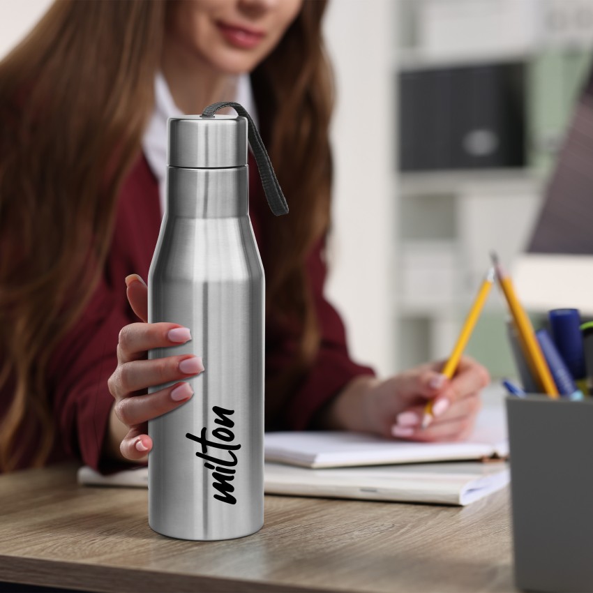 Milton Elate 1000 Stainless Steel Water Bottle, 880 ml, Silver | Leak Proof  | Office Bottle | Gym Bottle | Home | Kitchen | Hiking | Treking Bottle 