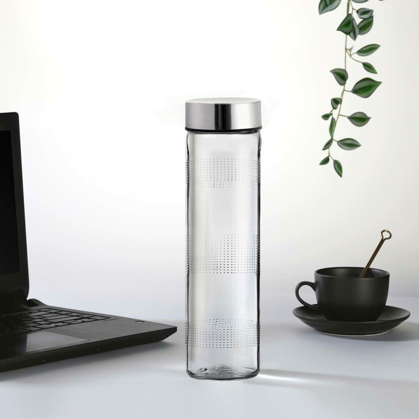 Glass Water Bottle 1 Litre, Sports Water Bottle, Borosilicate Wide Mouth  Bottle