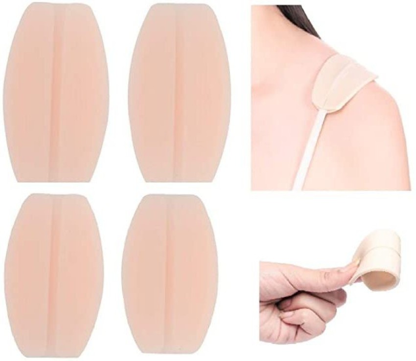 NEW 4 Silicone Non Slip Shoulder Pads Bra Strap Cushion Pain Relief Comfort  Lady
