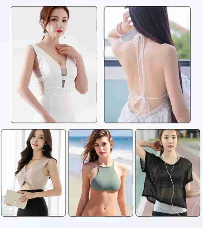 TRK HUB Push Up For Self Adhesive Silicone Strapless Invisible Bra