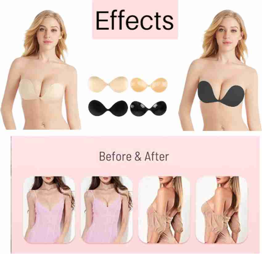 Peralent Women's Silicone Lightly Padded Push-Up Adhesive Bra (Size upto  30_Cup Size-B) Silicone Push Up Bra Pads Price in India - Buy Peralent  Women's Silicone Lightly Padded Push-Up Adhesive Bra (Size upto