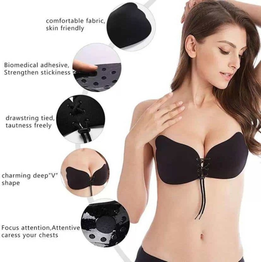 Buy Women Invisible Bra Stress Self Adhesive Silicone Bra Wings Of