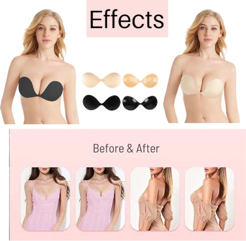 Tomkot Silicone Adhesive Stick On Push Up Gel Strapless Backless Invisible Bra  Cup Our bra is