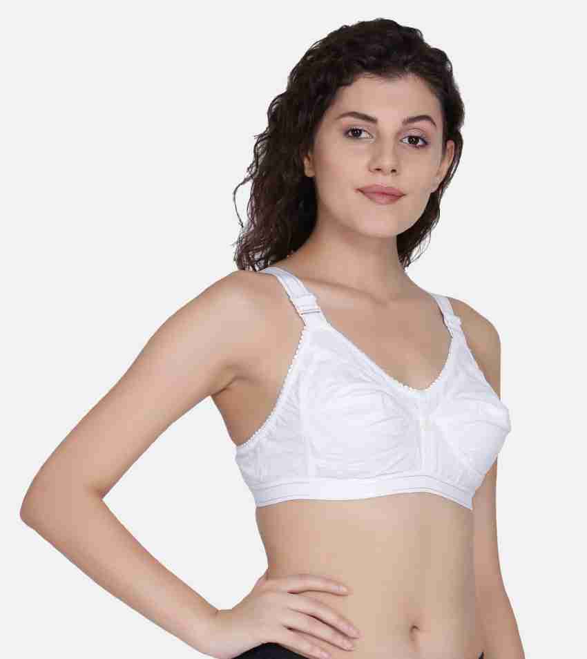 Ladies Cotton 4 Hook Bra, White, Size: 100 at best price in Secunderabad