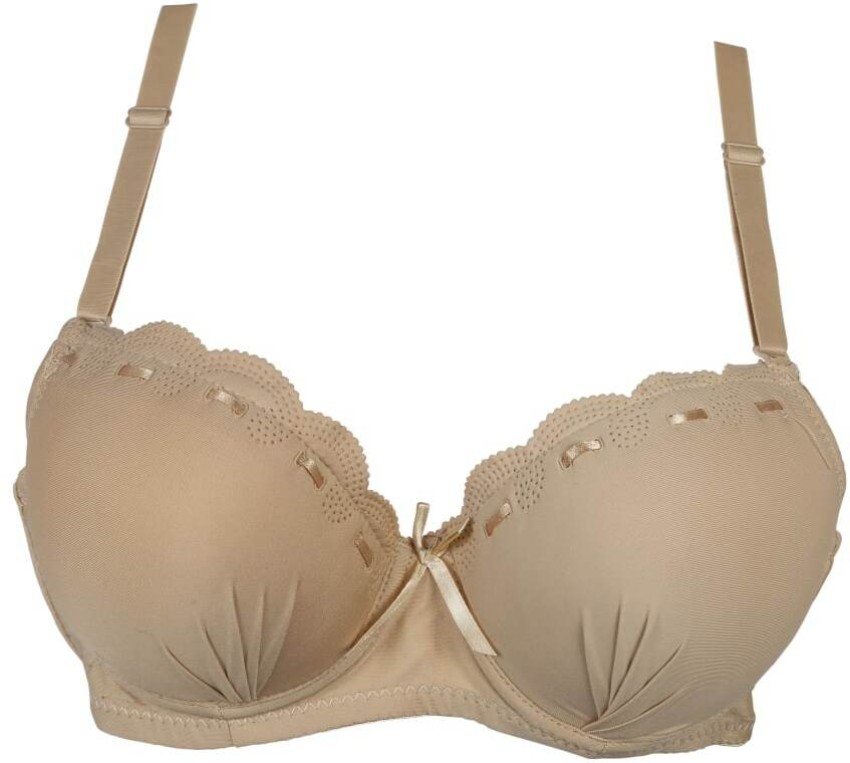 Buy Lady One Women Beige Cotton Blend Full Coverage Non Padded Bra (34A)  Online at Best Prices in India - JioMart.