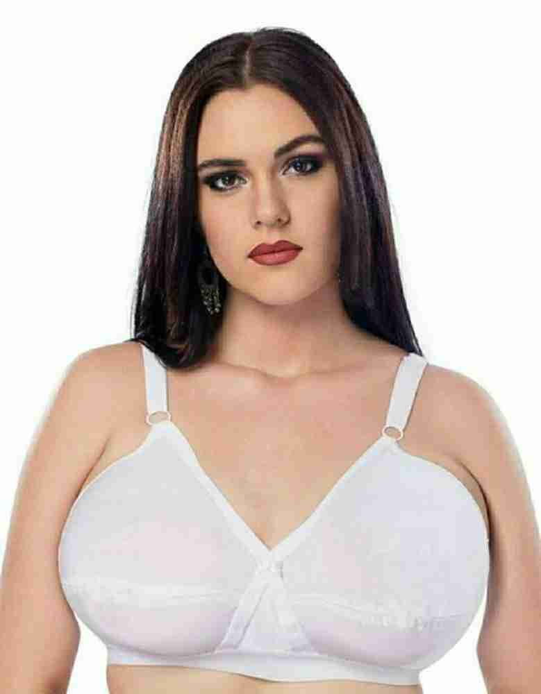 Exclare Women's Full Coverage Plus Size Comfort Double Support Unpadded  Wirefree Minimizer Bra(Peacock tail Beige,46DD)